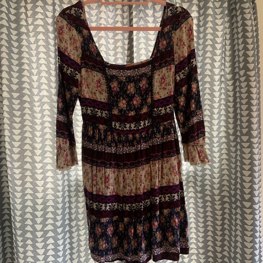 ✨Boho Patchwork Floral Dress✨